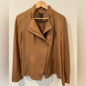Clara Sun Woo - Liquid Leather Jacket Camel/Tan - Size XL